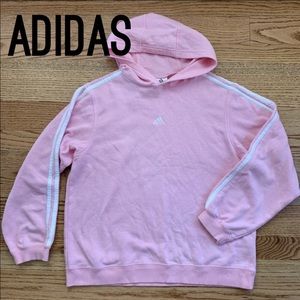 Light pink adidas hoodie sweatshirt